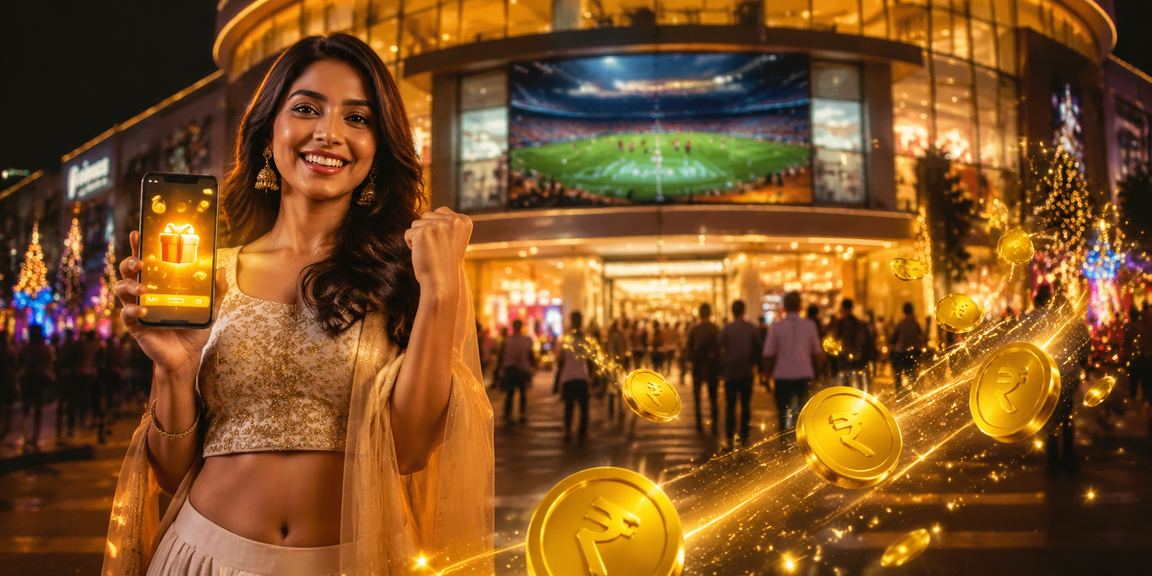 Delhi casino app neon sign with rupee symbol